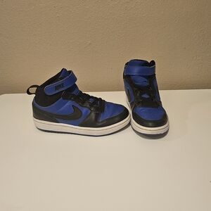Nike Kids Blue and Black High-Top Sneakers